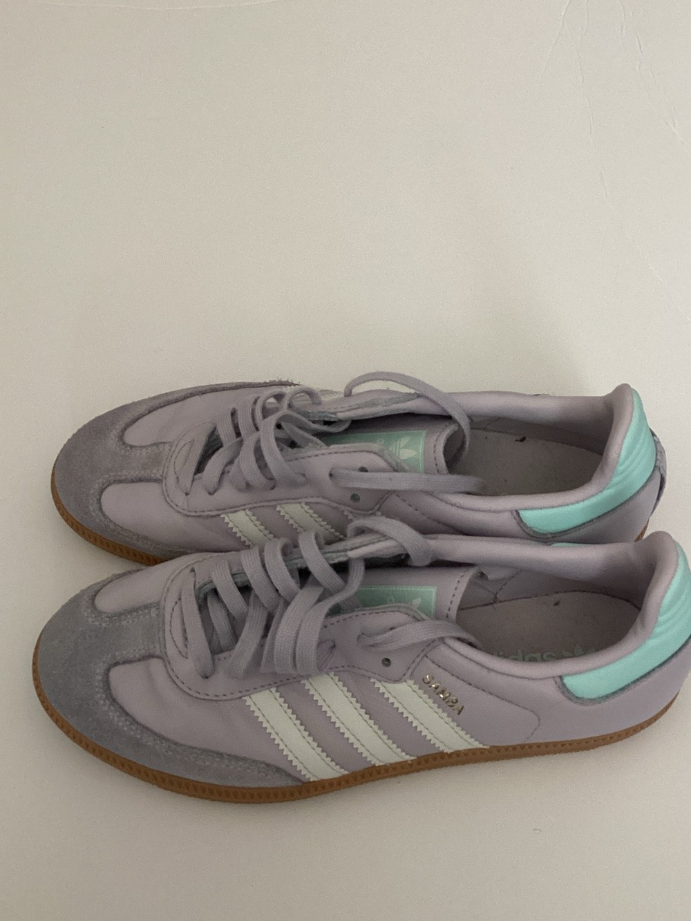 adidas Women's Lavender Sneakers with Mint Heel